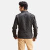 Cafe Racer Henry Quilted Black Leather Jacket