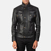 Cafe Racer Darren Black Leather Biker Jacket