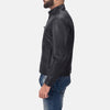 Cafe Racer Austere Matte Black Leather Biker Jacket