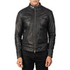 cafe Racer Gatsby Black Leather Biker Jacket