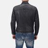 Cafe Racer Austere Matte Black Leather Biker Jacket