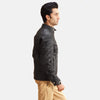 Cafe Racer Henry Quilted Black Leather Jacket