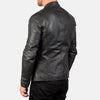 cafe Racer Ionic Black Leather Jacket