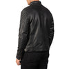 cafe Racer Gatsby Black Leather Biker Jacket