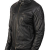 cafe Racer Gatsby Black Leather Biker Jacket