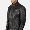 Cafe Racer Darren Black Leather Biker Jacket