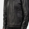 Cafe Racer Alex Black Leather Biker Jacket