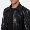 cafe Racer Mystical Black Leather Jacket