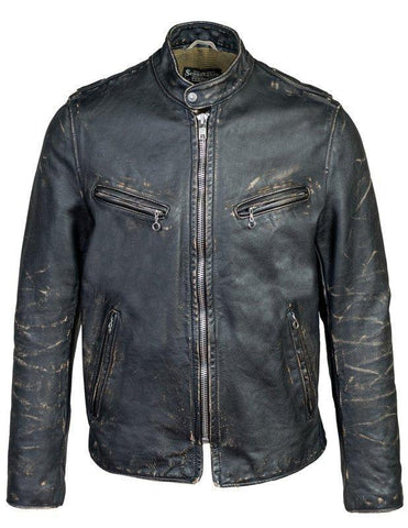 Schott NYC Hand Vintaged Cowhide Café Racer Jacket