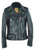 Schott Nyc Women's 23" Waxy Natural Grain Cowhide Perfecto® Asymmetrical Leather Jacket