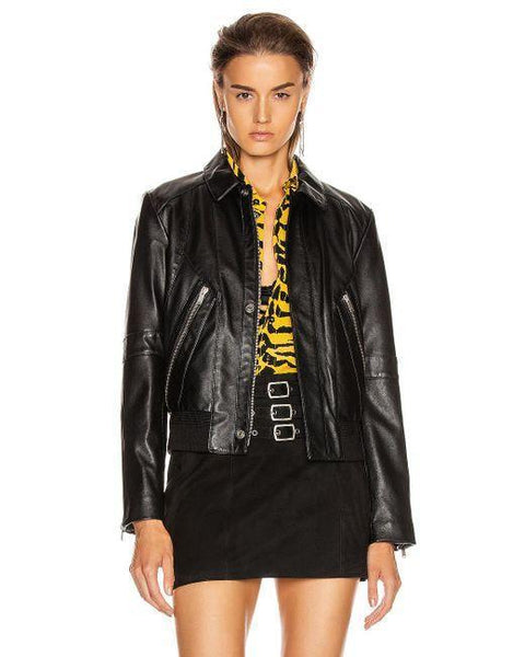 Saint Laurent Women's Black Leather Jacket