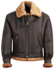 Schott NYC Classic B-3 Sheepskin Leather Bomber Jacket