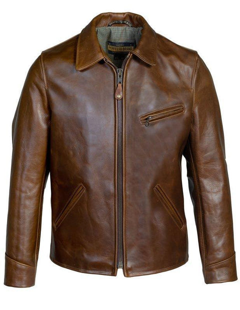 Schott NYC Horween Steerhide Sunset Back Delivery Jacket