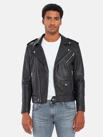 VERISHOP DEADWOOD RIVER TONAL LEATHER JACKET