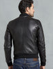 BELSTAFF CLENSHAW LEATHER JACKET In Black Tumbled Leather