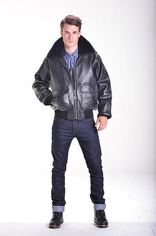 Schott NYC G-1 Leather Flight Jacket