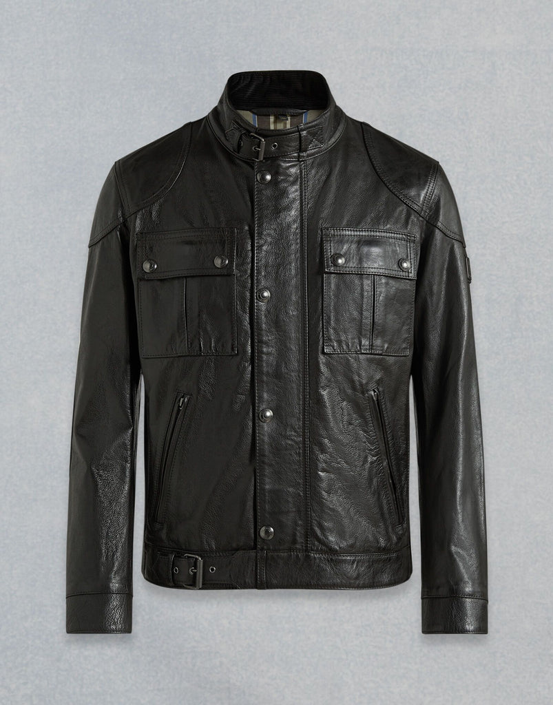 BELSTAFF Gangstar 2.0 レザージャケット Belstaff Gangster 2.0 Jacket Man, dark amarone | Gotlands Fashion