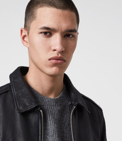 ALLSAINTS PHOENIX LEATHER AVIATOR JACKET