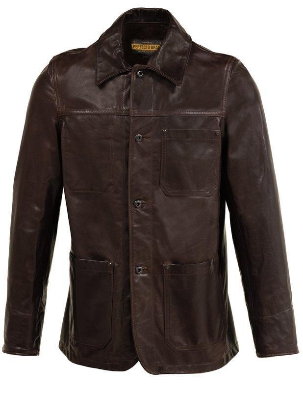 Schott NYC Informer - Men's Leather Unlined Chore Leather Jacket