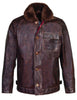 Schott NYC Cowhide N1 Deck  with Mouton Collar Leather Jacket