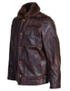 Schott NYC Cowhide N1 Deck  with Mouton Collar Leather Jacket