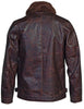 Schott NYC Cowhide N1 Deck  with Mouton Collar Leather Jacket