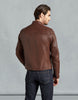 BELSTAFF PELHAM LEATHER JACKET In Vegetable Dark Tudor Tanned Nappa Leather