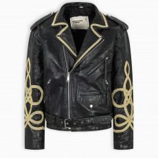 R13 EMBROIDERED BIKER JACKET