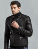 BELSTAFF SIDNEY LEATHER JACKET In Merino Shearling Black.