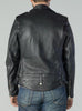 Schott NYC Natural Pebble Cowhide Motorcycle Leather Jacket (Black)