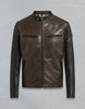 BELSTAFF VINCENT LEATHER JACKET In Black Brown Hand-Waxed Leather