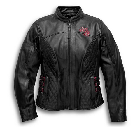 HARLEY DAVIDSON Women's Scroll Skull 3-in-1 Leather Jacket