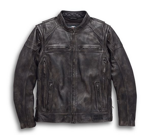 Harley Davidson Men's Dauntless Convertible Leather Jacket